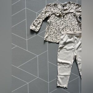 Colored Organics|Baby girl/toddler set in ditsy Florals Long Sleeve Top & pants•